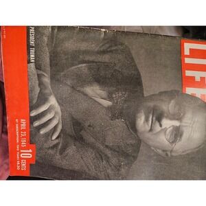 Vintage LIFE Magazine April 23 1945 President Truman WWII Lucky Strike Ad